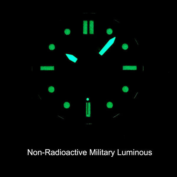 German Military Titanium Automatic Watch. GPW Date. 200M W/R. Sapphire Crystal. Black Leatherstrap