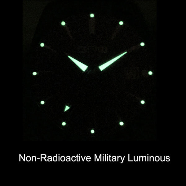 German Military Titanium Watch. GPW Offizier Automatic. 200M W/R. Sapphire Crystal. Black Nylon Strap.